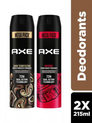 AXE Men Set of Dark Temptation & Intense Deodorant Spray - 215ml each