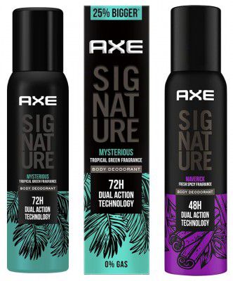 AXE Signature Body Perfume, Mysterious, 154ml And AXE Signature Body Perfume, Maverick, 154ml