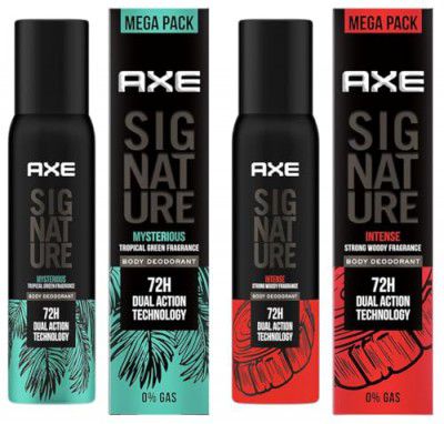 AXE Signature Mysterious Long Lasting No Gas Aerosol Body Deodorant - 200 Ml & AXE Signature Intense Long Lasting No Gas Body Aerosol Deodorant - 200 Ml