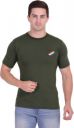 AXOLOTL  Military/Army Solid T-shirt for men Men Solid Round Neck Cotton Blend Dark Green T-Shirt...