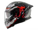 Axor Apex Marvel Venom Full Face Motorbike Helmet, Black Red