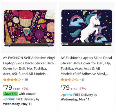 AY FASHION Laptop Skins starting at ₹79
