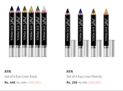 AYA  Eye Liner Kajal Pencil Upto 70% Off | Starts At RS 199
