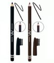 AYA WaterProof Eyebrow Pencil with Brush - Set of 2 (Black, Dark Brown) | Smudge proof Eyebrow Definer Pencil | Shade - Black and Dark Brown, 1.4g+1.4g...