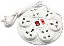 Ayezent 8+1 Round Extension Board with 2 Meter Cord Length 8 Socket Extension Boards 8 Socket Extension Boards  (White, 2 m)...