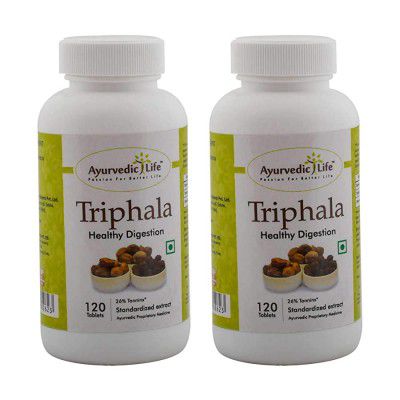 Ayurvedic Life Triphala Tablets 120 count Pack of 2 Natural