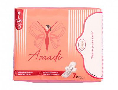 Azaadi - Sanitary Pads for women - Pack of 10 Pcs - Large size