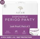 AZAH Disposable Period Panties for Women Leak Proof | 12 Hr 360 Degree Coverage|L-XL| Sanitary Pad  (Pack of 5)...