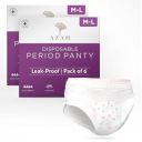 AZAH Disposable Period Panties For Women (M-L Pack of 12) | Leak Proof Disposable Panties After Delivery...