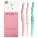 Azah Facial Hair Removal for Women | Face Razor Women Facial Hair | Facial Face & Eyebrow Razor for Women | Pack of 3...