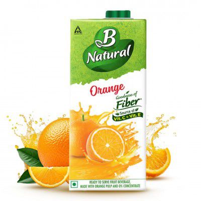 B Natural Orange Juice, 1 litre