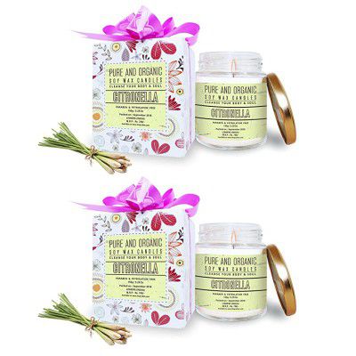 B-URBAN Organic Soy Wax Scented Candles (Pack of 2)