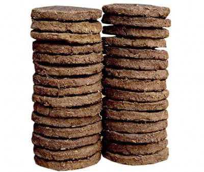 Babique Original Cow Dung for Hawan, Pujan & Religious Purpose (Round, 13cm) (10, Cow Dung)