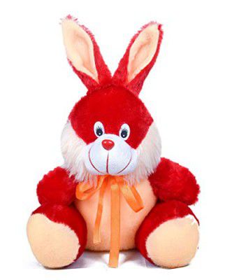 Babique Rabbit Teddy Bear Plush Soft Toy Cute Kids Birthday Animal Baby Boys/Girls (25 cm, Red)