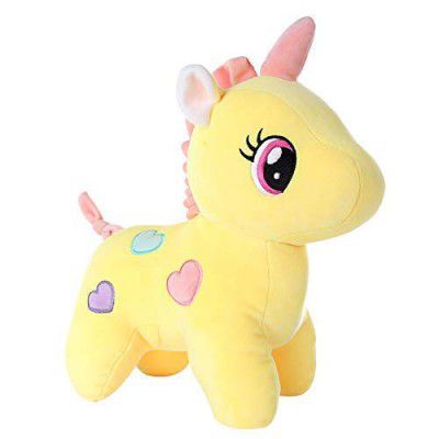 Babique Unicorn Teddy Bear Plush Soft Toy (25 cm, Yellow)