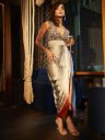 Babita M Print Satin Maxi Dress...