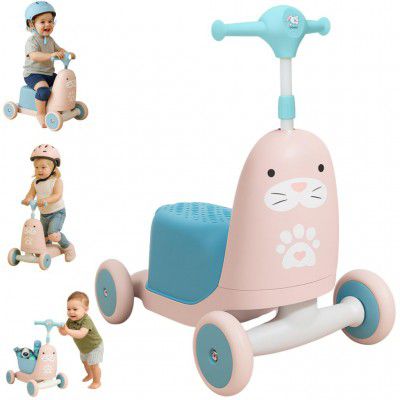 Storio Twitty 3 in 1 Baby Activity Walker Kick Scooter Rideon for Kids
