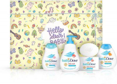 baby Dove Delicate Tip-To-Toe Baby Care Gift Set|Alicia Souza  (White)