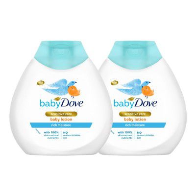 Baby Dove Rich Moisture Baby Lotion, 200 ml + 200 ml (Pack of 2)