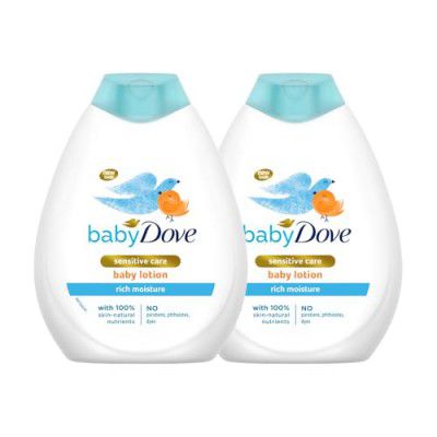 Baby Dove Rich Moisture Baby Lotion, 400 ml (Pack of 2)