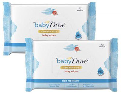 Baby Dove Rich Moisture Baby Wipes, 72 wipes PO2