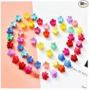[50 pieces Pack] Baby Girls Hair Clips Cute Hair Bows Baby Elastic Hair Ties Hair Accessories Ponytail Holder Hairpins Set For Baby Girls Teens Toddlers, Assorted styles, 50 pieces Pack?flower?...