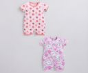 BABY GO Cotton Printed New Born Baby Romper Jumpsuit Bodysuit Pack of 2 ...
