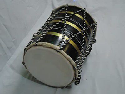 Baby Mini Dholak 9 INCH For Kids Or Decoration Black Color