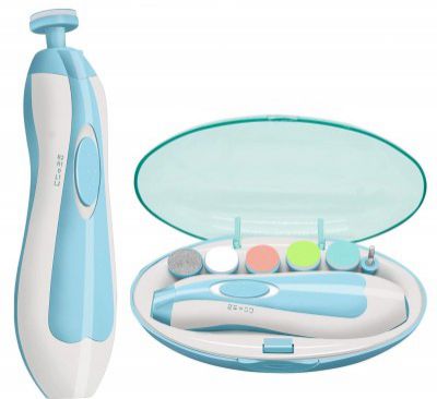 Baby Nail Trimmer Electric with Light and 6 Grinding Pads 