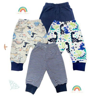 Baby Story Baby Cotton Pyjamas/Joggers, Set of 4 (0-3 Months)