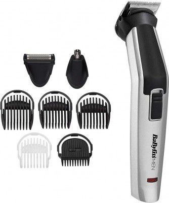 BABYLISS MT726E Grooming Kit 60 min  Runtime 20 Length Settings (Silver, Black)