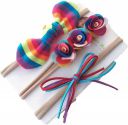 BABYMOON Girl's Synthetic Turban Knotted Hairband - Multicolor - Pack of 3...