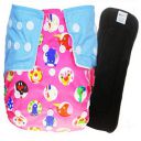 Babymoon (Set of 2) 1 Cloth Diaper with 5Layers Charcoal Bamboo Insert Premium Adjustable Reusable Washable Cloth Diaper for Babies...