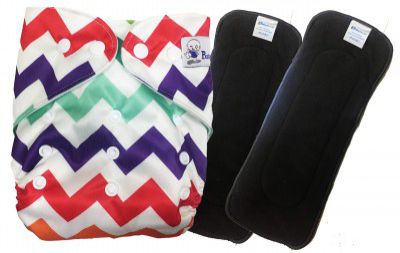 Babymoon (SET of 3-1 Cloth Diaper with 2 5Layesr Bamboo Insert) Premium Adjustable Reusable Washable Cloth Diaper for Baby