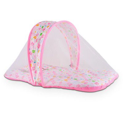 BabyPro Bedding Set for Newborns, Comes with Thick Mattress, Mosquito Net with Zip Closure & Neck Pillow for Baby Safety