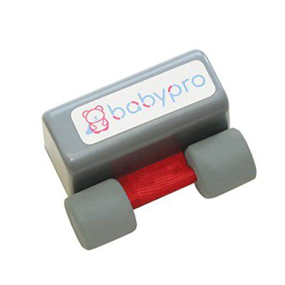 BabyPro Door Stopper for Baby Safety by Certified Professional Childproofer | Finger Pinch Guard | with Strong Adhesive, Prevents Finger Pinching from Both Lock & Joint Side (Grey, Easy Installation)