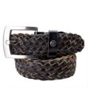 Bacca Bucci Men Braided Woven Genuine Belt with Classic Buckle...
