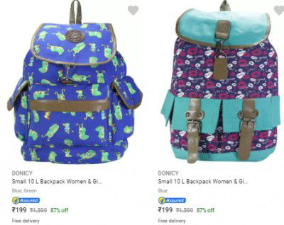 Backpack Handbags upto 85% off
