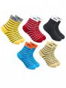 BAESD Kids Pack Of 5 Patterned Anti-Skid Ankle-Length Socks...