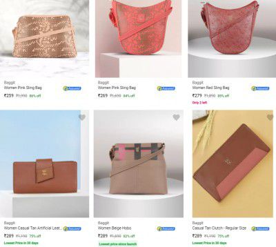 Upto 79% Off - Baggit Bags | Starts ₹299