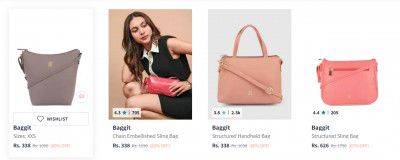Baggit Women Handbag Upto 87% Off