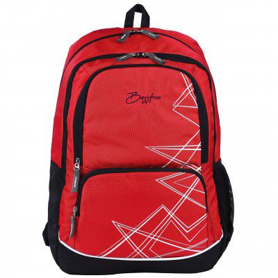 Baggtron Maayo Casual Laptop Backpack with Nylon Coated Polyster Lining, Laptop Backpack with 3 Compartment (Red)