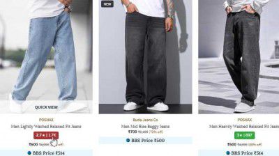 BAGGY JEANS UNDER 600/- FOR MEN's  | MANY OPTIONS