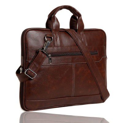 Bagneeds Mens Black Synthetic Leather Briefcase Best Laptop Messenger Bag Satchel for Men