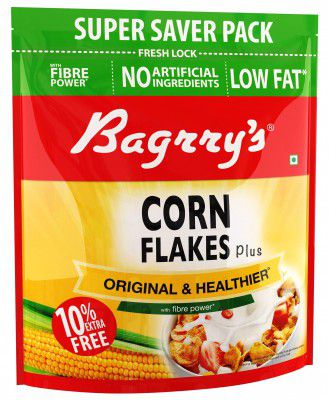 Bagrrys Corn Flakes Plus | Breakfast Cereal, 800g (with Extra 80g) Pouch
