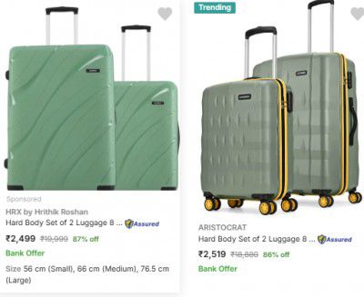 [ Tick Tock Tock ] Trolley Bags Combo Starts at 