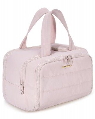 BAGSMART Travel Toiletry Bag, Puffy Toiletry Bag for Women, Wide-Open Toiletry Bags for Traveling