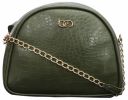 Bagsy Malone Half Moon Sling Bag | Modish Sling Bag (Croco Olive)...