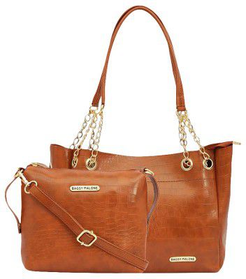 Bagsymalone Unisex Maroon Croco Tote Bag Side Tote Bag Handbag