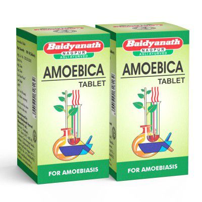 Baidyanath Asli Ayurved Amoebica I Ayurvedic Diarrhea Medicine I 100 Tab (Pack of 2)